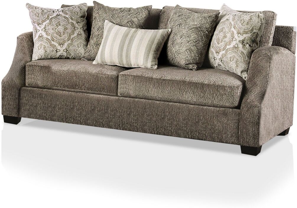 Furniture of America Quavo Upholstered Sofa - Gray