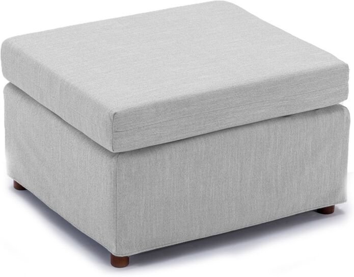 Simplie Fun Single Movable ottoman for Modular Sectional Sofa Couch Without Storage Function, Cushion Covers Removable and Washable, Light Grey - Light/pastel Gre