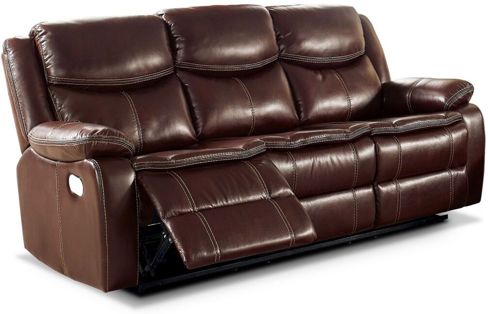 Furniture of America Prestwick Upholstered Sofa - Brown