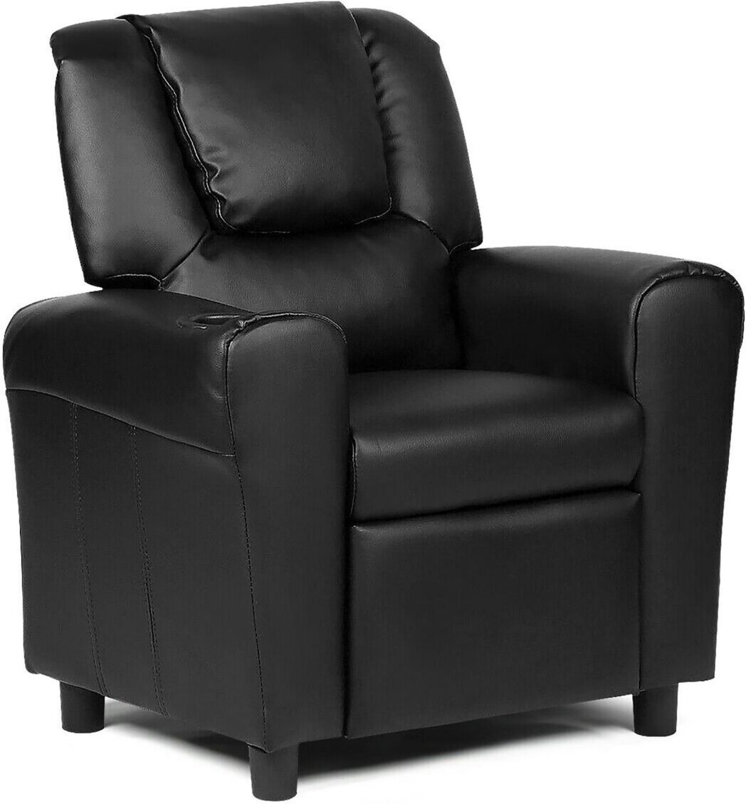 Costway Kids Recliner Armchair Children's Furniture Sofa Couch Chair - Black