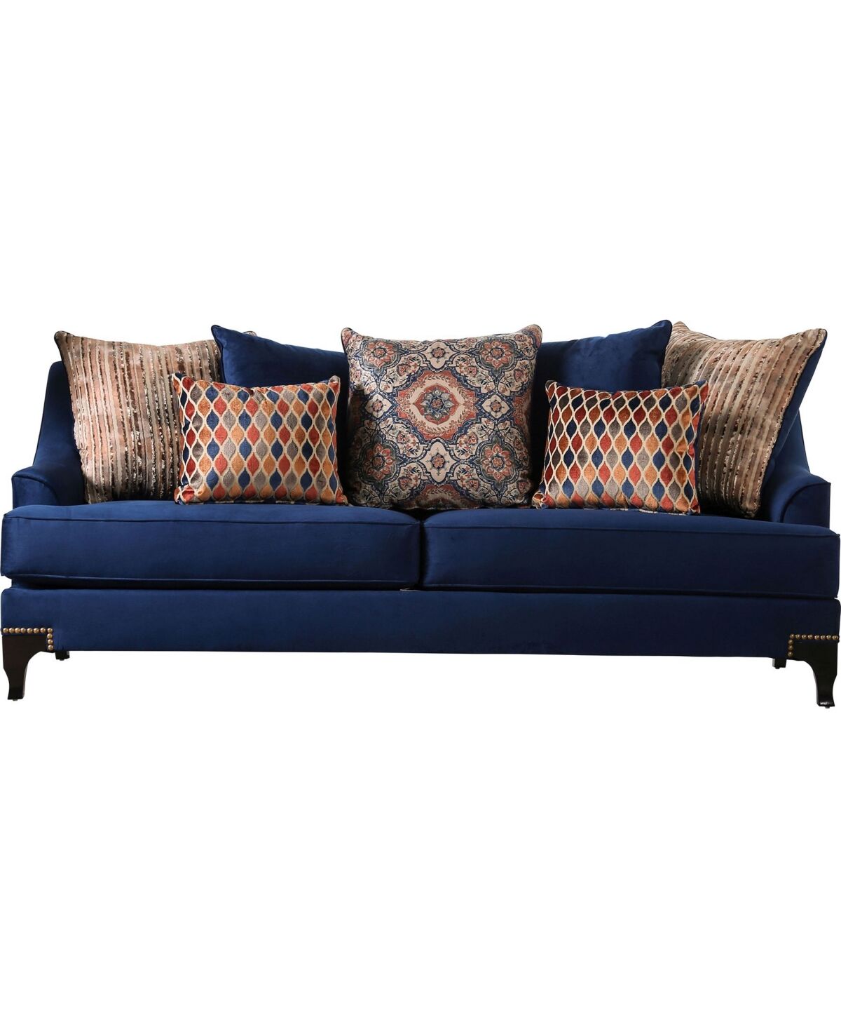 Furniture of America Allyson Upholstered Sofa - Blue