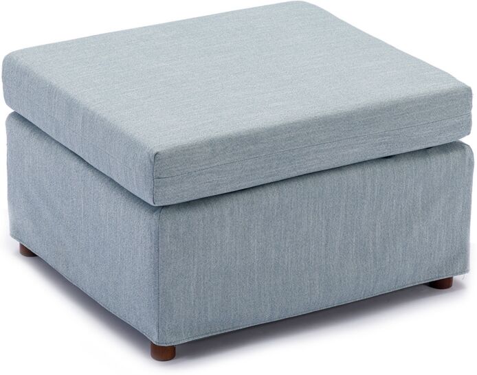 Simplie Fun Single Movable ottoman for Modular Sectional Sofa Couch Without Storage Function, Cushion Covers Removable and Washable, Light Blue - Light/pastel Blu