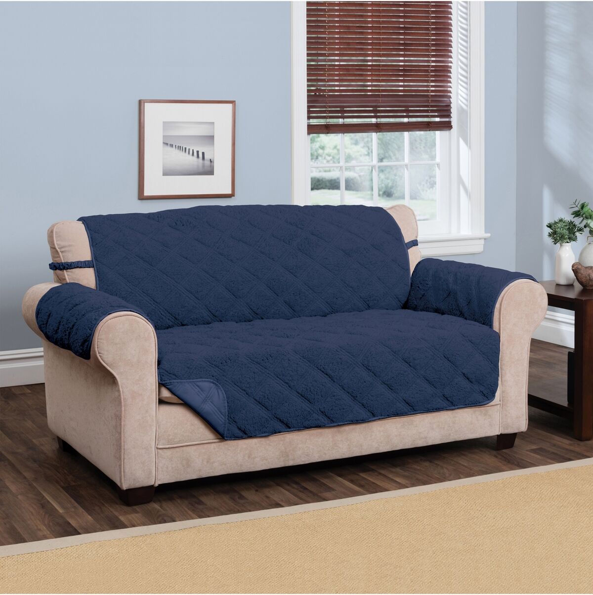 P/Kaufmann Home Hudson Sofa Slipcover - Navy