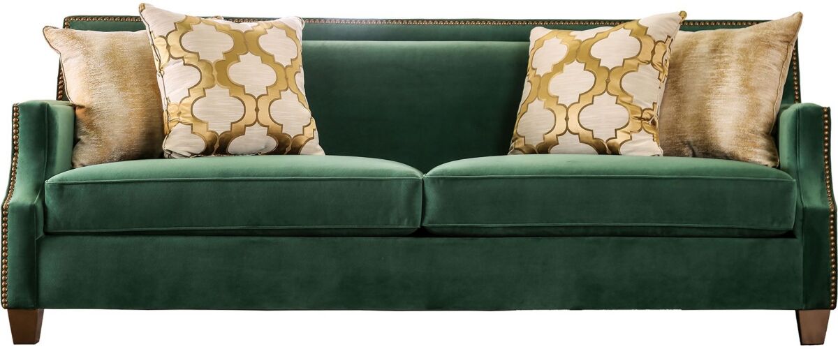 Furniture of America Eyreanne Upholstered Sofa - Green