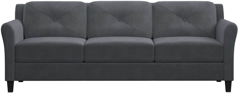 Lifestyle Solutions Harvard Sofa with Rolled Arms - Dark Gray