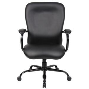 Boss Office Products Heavy Duty CaressoftPlus Chair, 400 lb. Capacity - Black