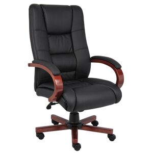Boss Office Products High Back Executive Wood Finished Chair - Cherry
