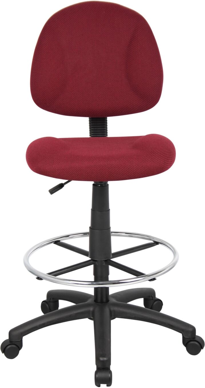 Boss Office Products Boss Drafting Stool W/Footring - Red