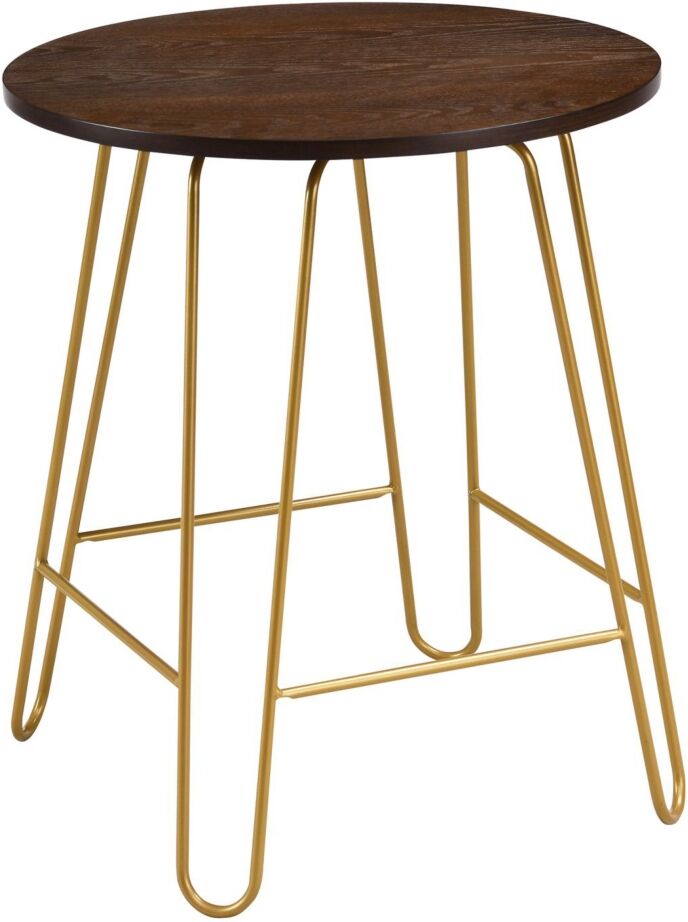 Carolina Classics Ian Round Side Table - Gold-Tone