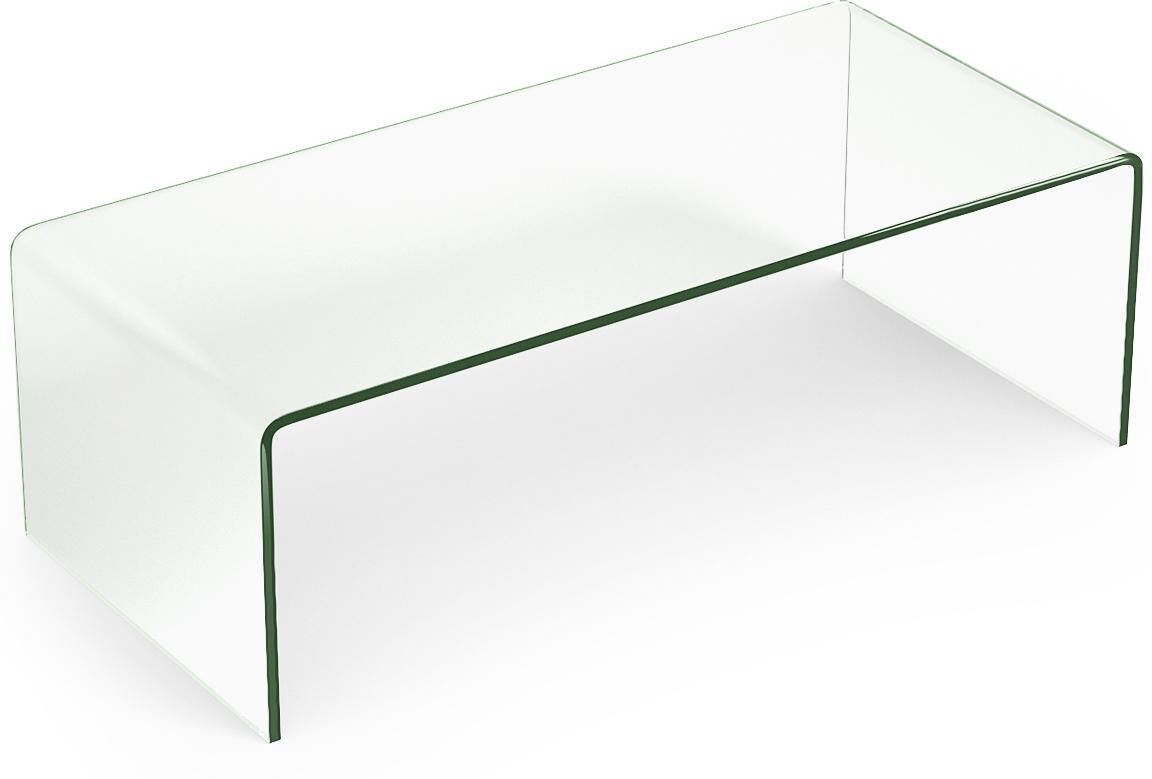 Costway Tempered Glass Coffee Table Accent Cocktail Side Table Living Room Furniture - Natural