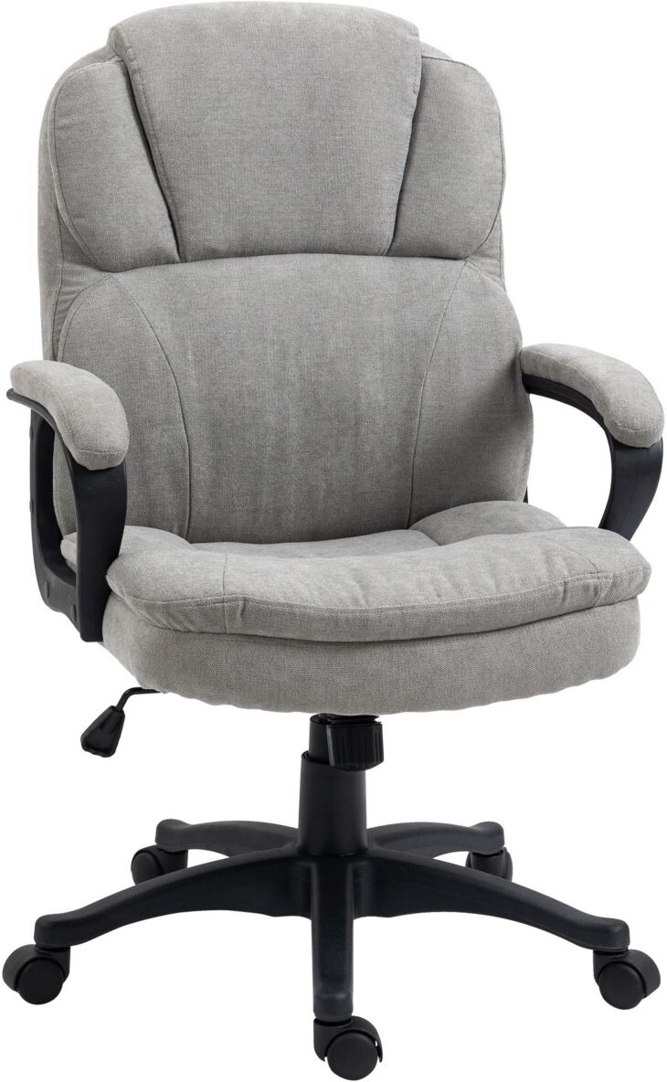 Vinsetto Massage Office Chair with 2 Vibration Points and Usb, Light Gray - Grey