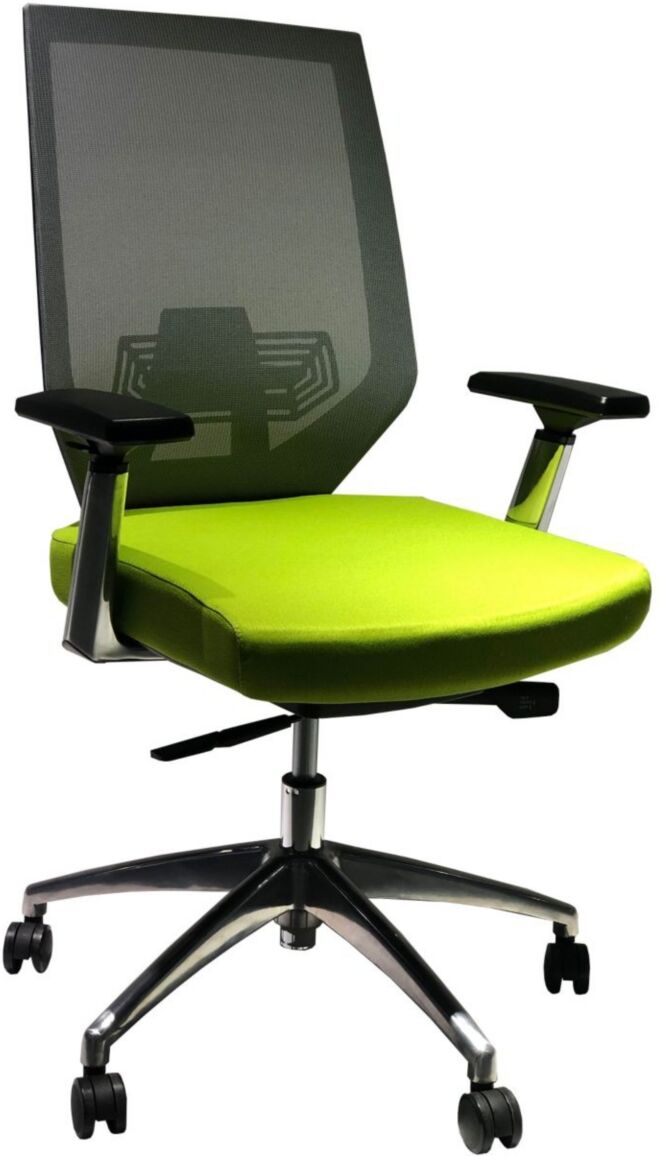 Simplie Fun Adjustable Mesh Back Ergonomic Office Swivel Chair with Padded Seat and Casters, Green and Gray - Green