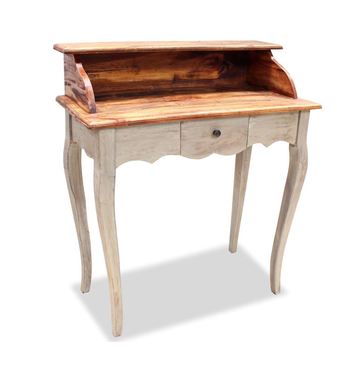 Vidaxl Writing Desk Solid Reclaimed Wood 31.5
