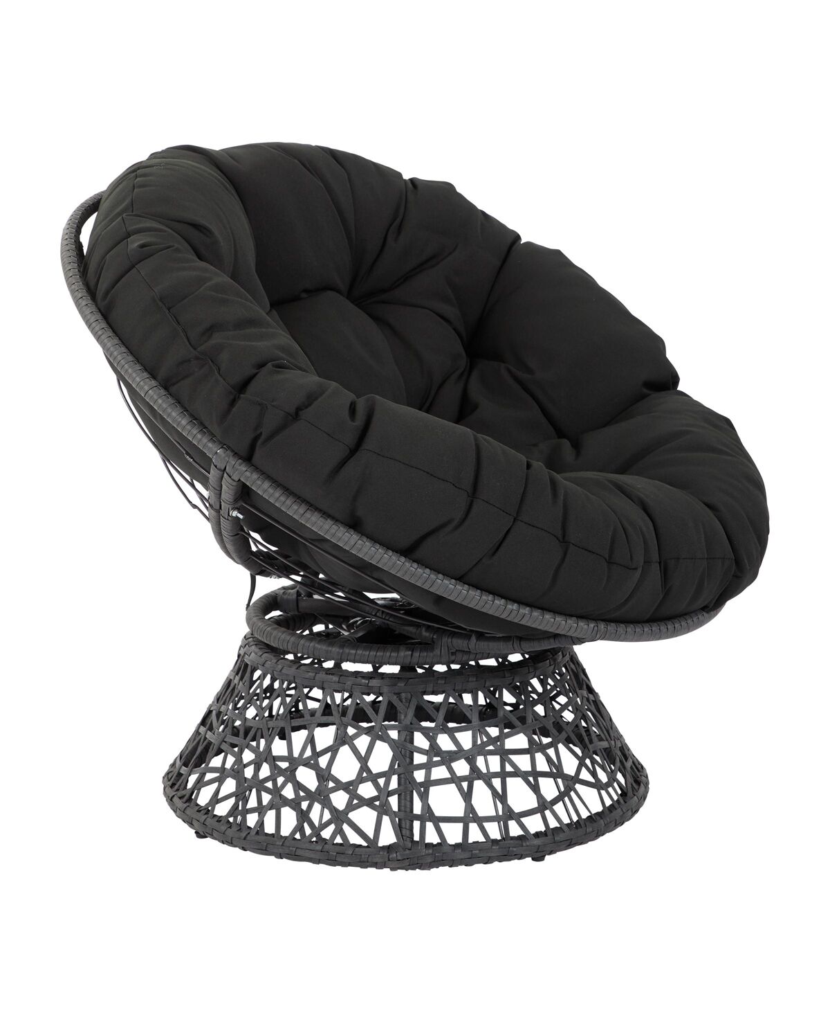 Office Star Papasan Accent Chair - Black