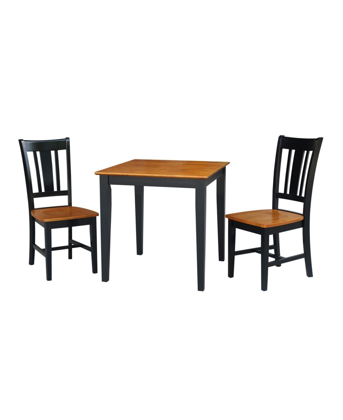International Concepts Dining Table with 2 Chairs - Black