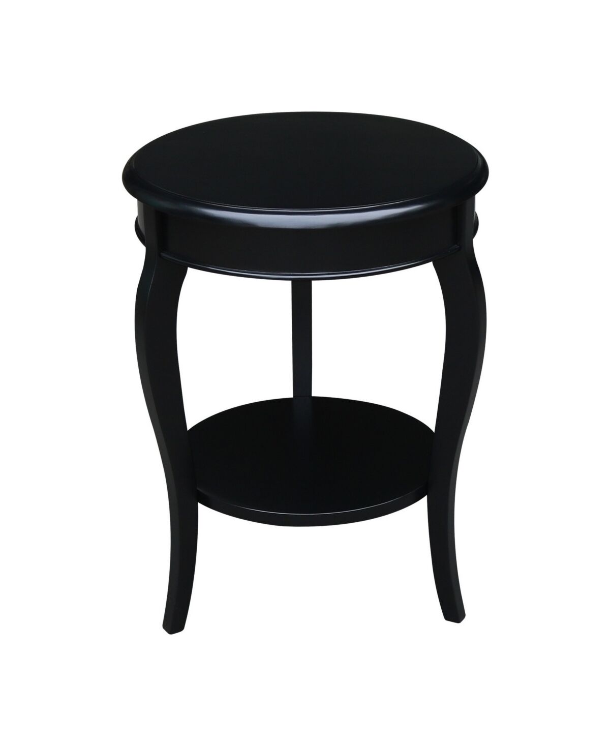 International Concepts Cambria Round End Table - Black