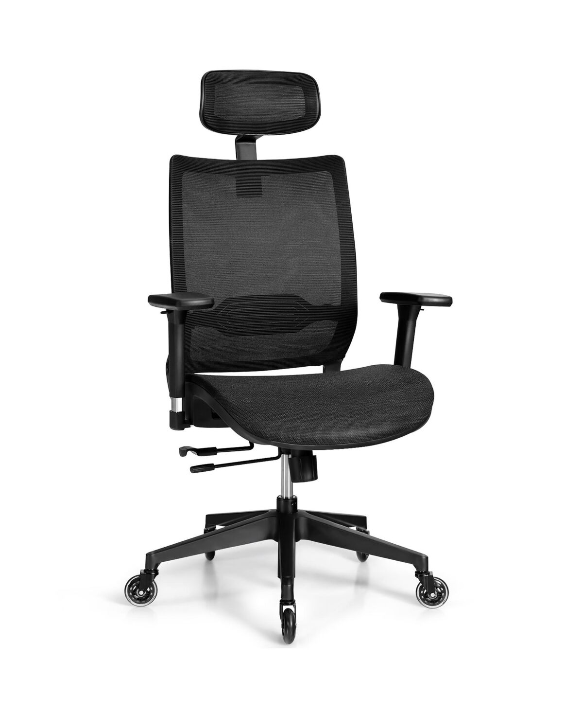 Costway Office Chair Adjustable Mesh Computer Chair with Sliding Seat - Black
