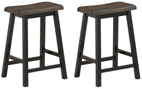 Slickblue 24 Inch Height Set of 2 Home Kitchen Dining Room Bar Stools - Grey