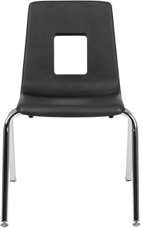 Emma+Oliver 4-Pack Student Stack School Chair - 18-Inch - Black