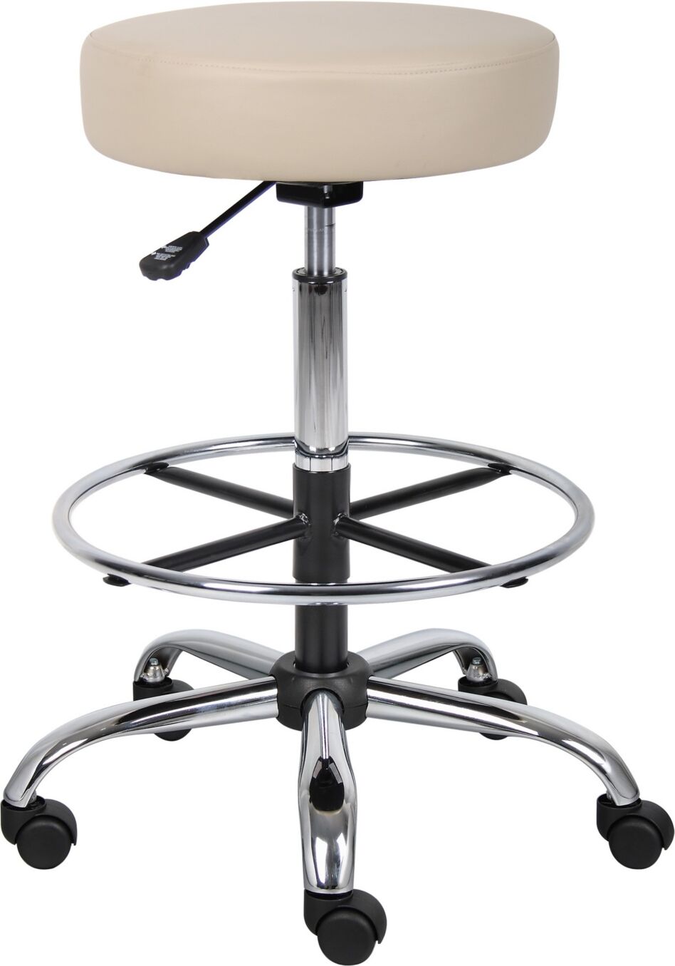 Boss Office Products Antimicrobial Drafting Stool - Beige