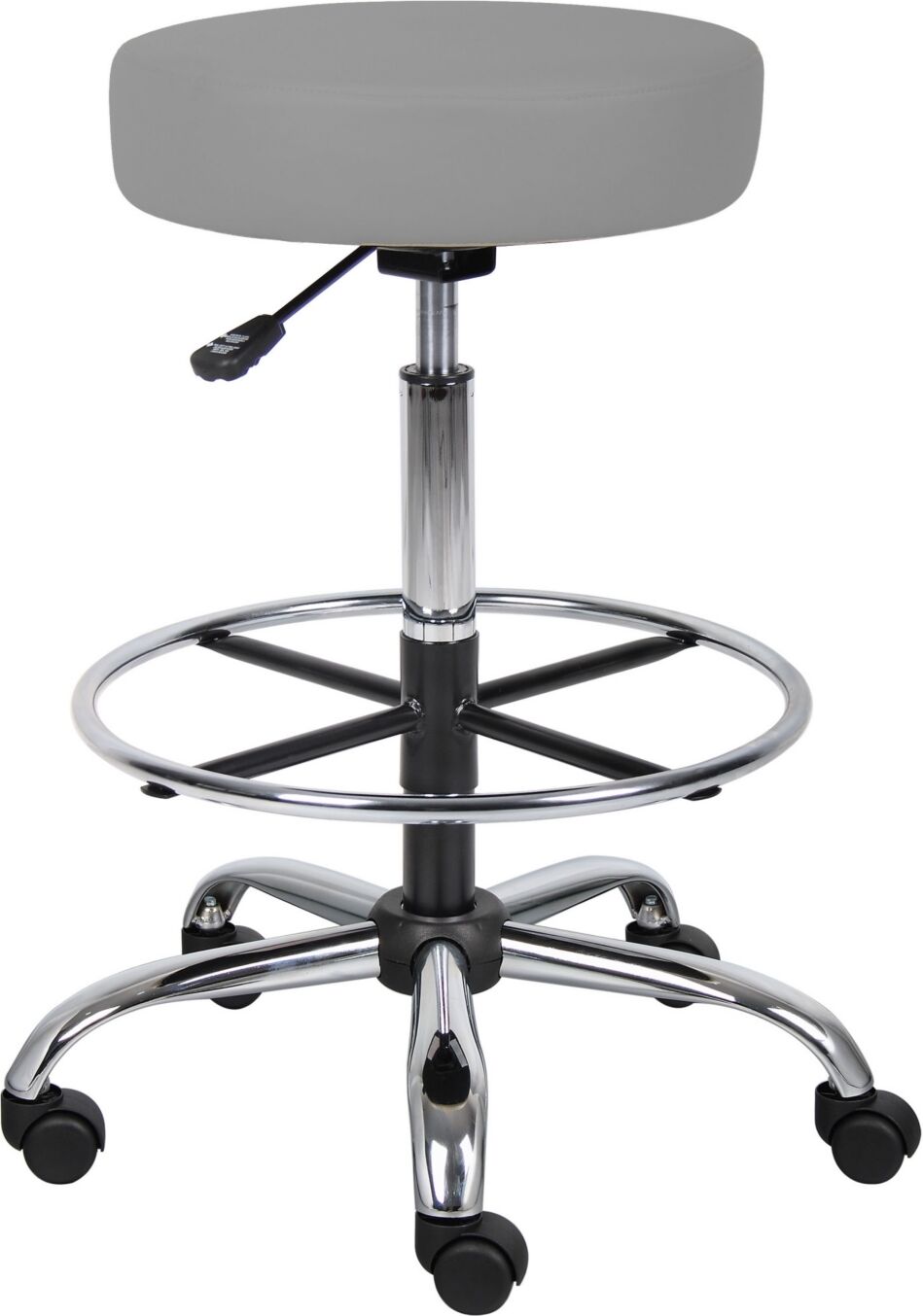 Boss Office Products Antimicrobial Drafting Stool - Gray