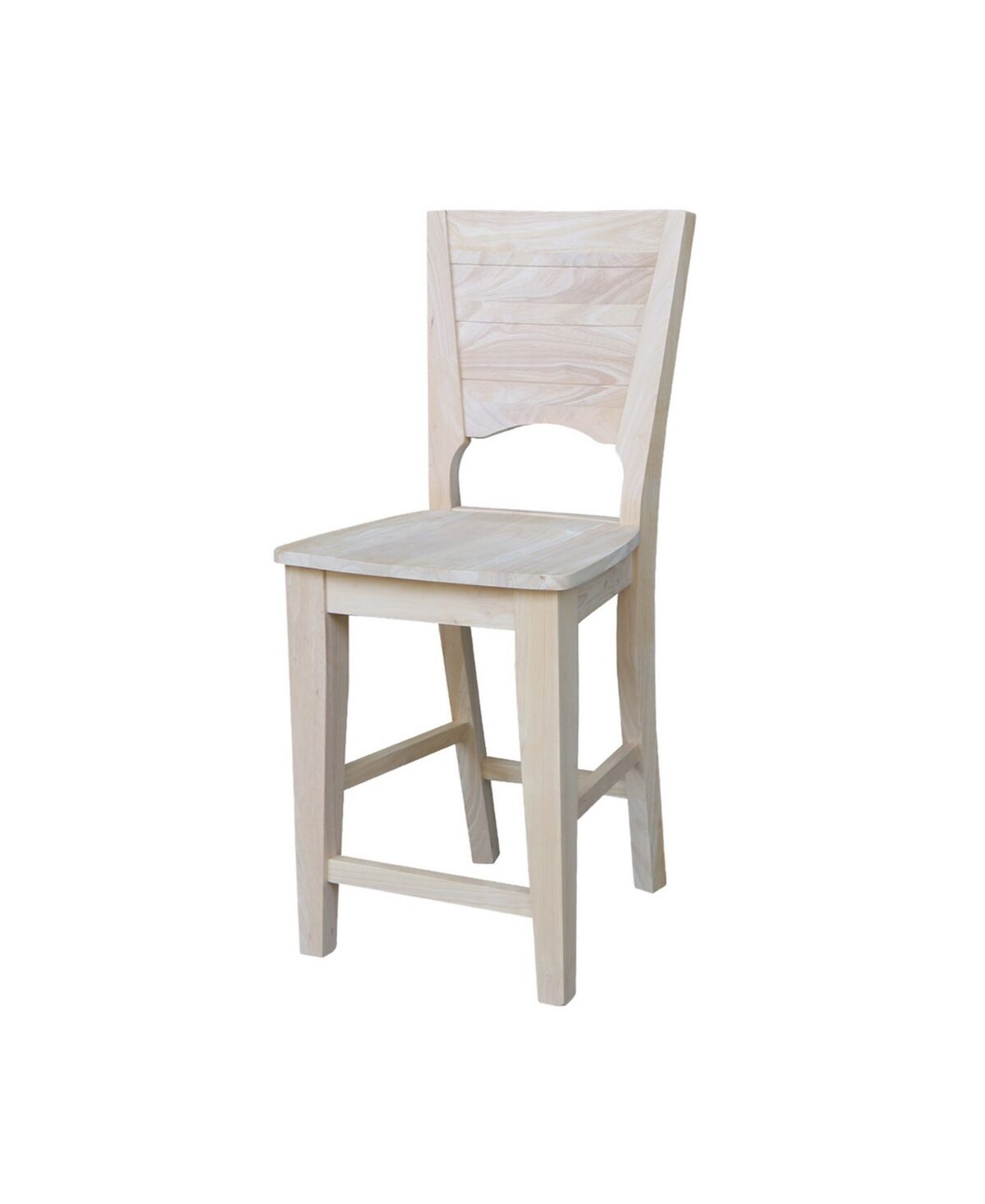 International Concepts Canyon Collection Solid Back Counter Height Stool - Cream