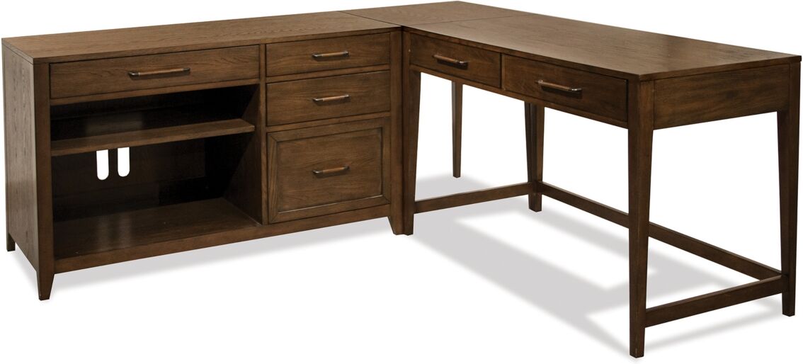 Furniture Vogue Corner Home Office Desk - Plymouth Brown