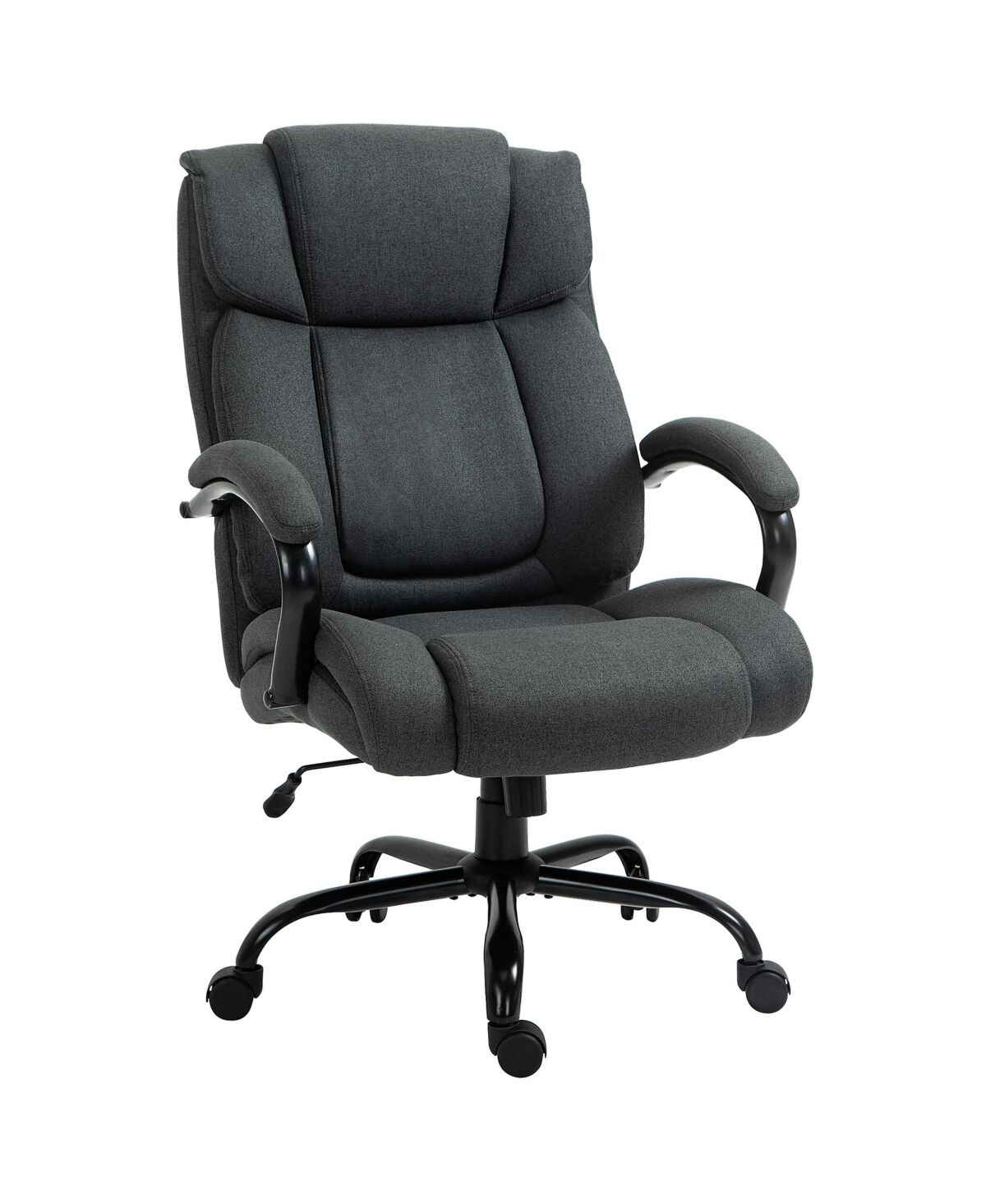 Vinsetto Big & Tall Office Chair Executive Swivel Ergonomic Desk Seat Rocker - Charcoal grey