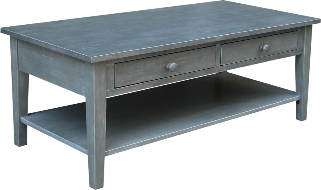 International Concepts Spencer Coffee Table - Antique Washed Heather Gray