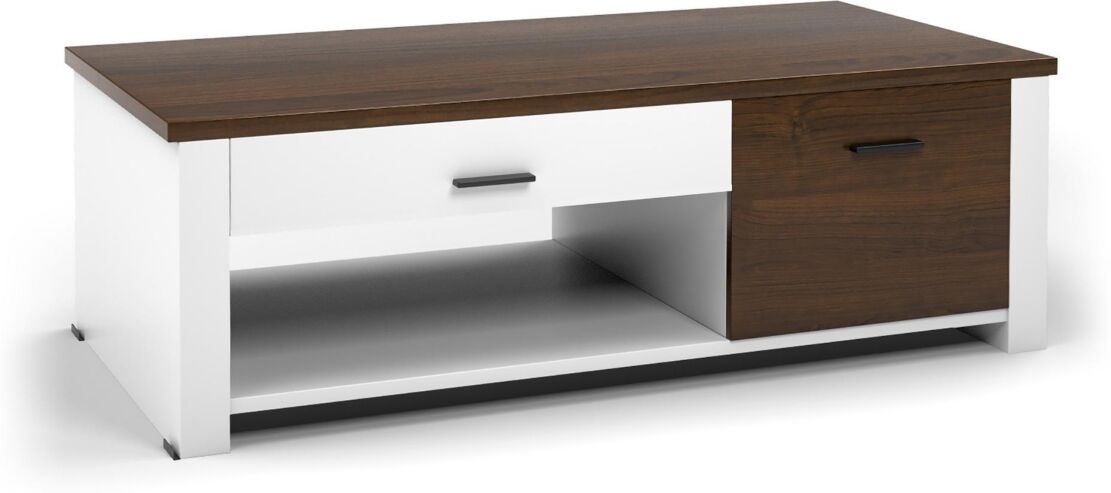 Costway Modern Coffee Table Living Room Coffee Table W/ Storage Drawers & Compartments - Brown