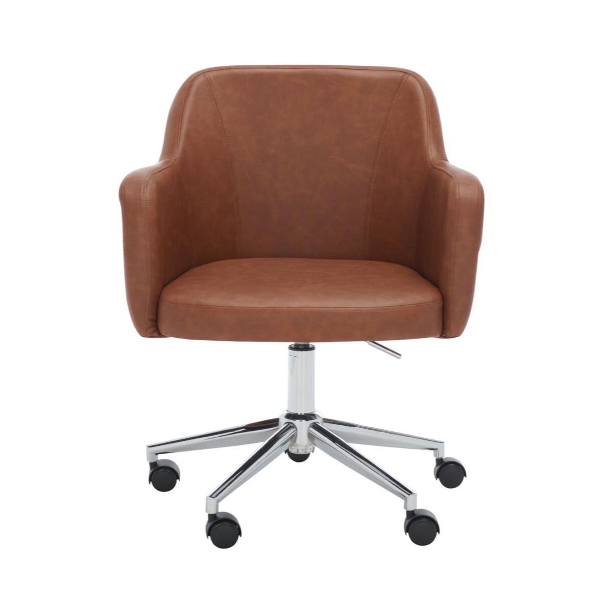 Safavieh Kains Swivel Office Chair - Cognac/chrome