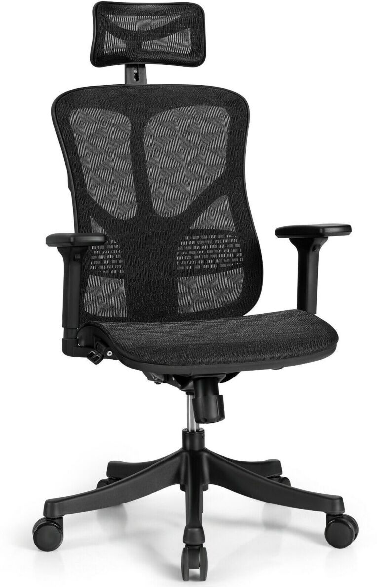 Slickblue Ergonomic High Back Mesh Adjustable Swivel Office Chair-Black - Black