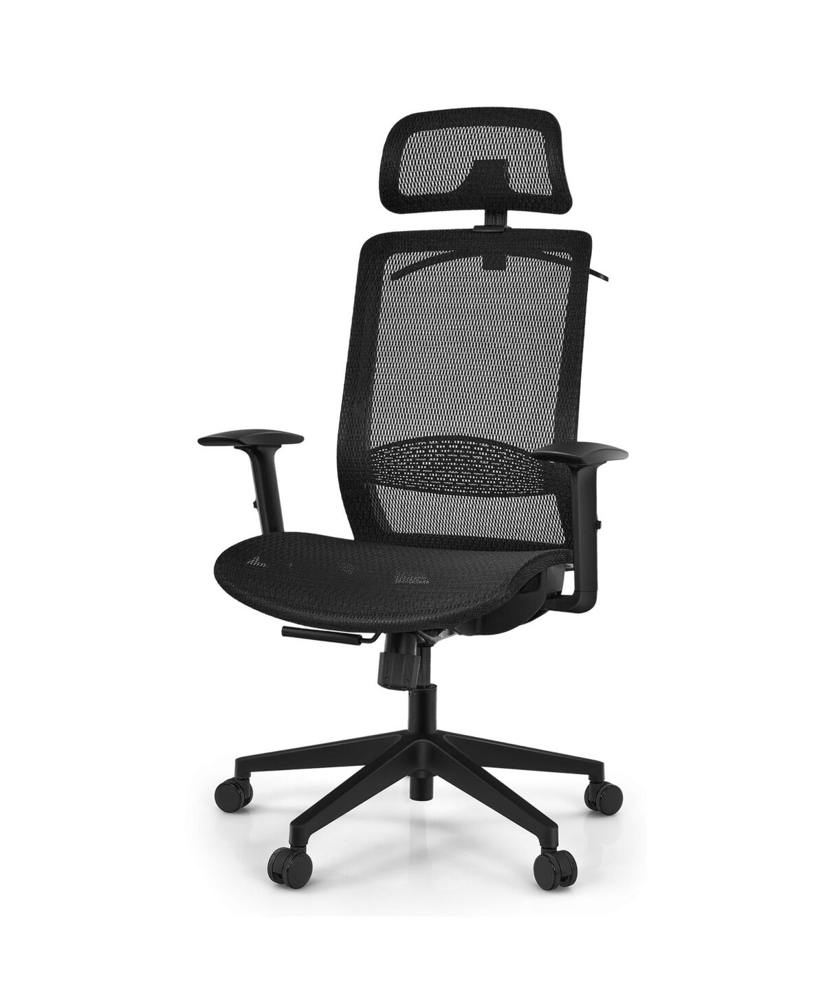 Costway Ergonomic High Back Mesh Office Chair Recliner Task Chair - Black