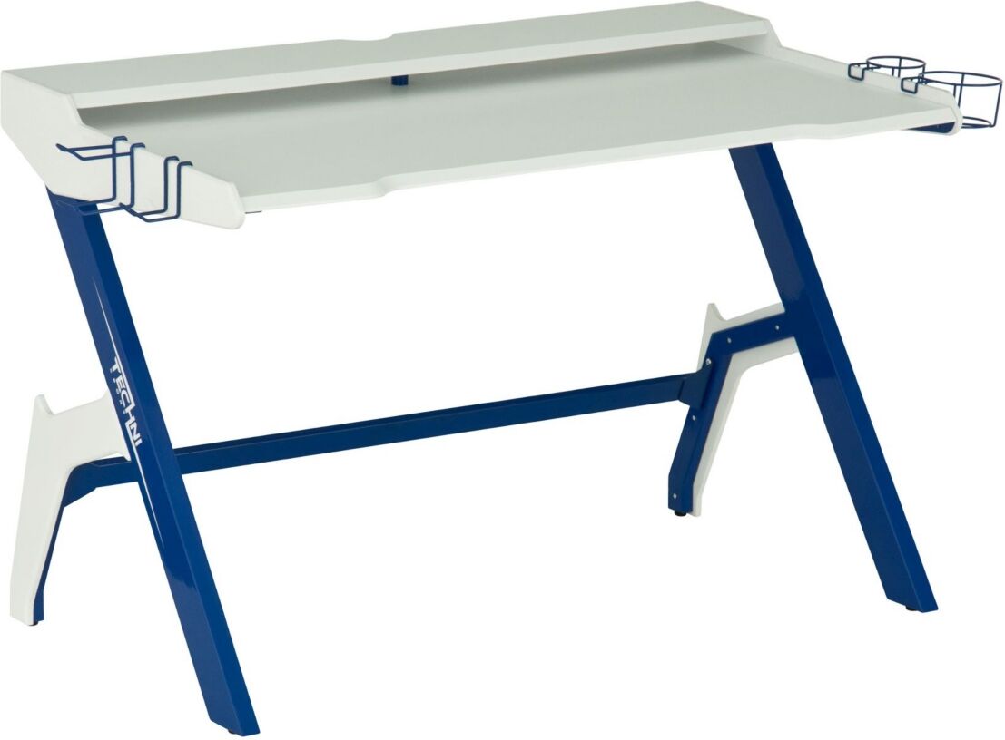 Techni Sport Ergonomic Computer Gaming Desk Workstation - Blue