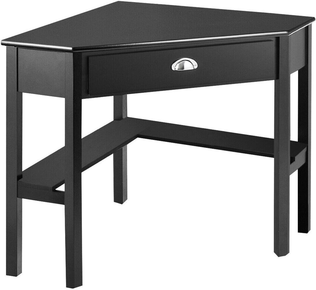 Costway Corner Computer Desk Laptop Writing Table Wood Workstation - Black