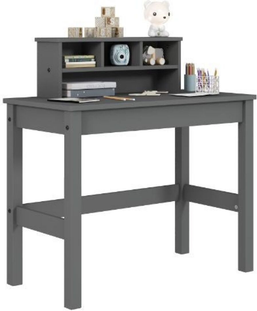 Simplie Fun Logan Writing Desk, Gray Finish - Grey