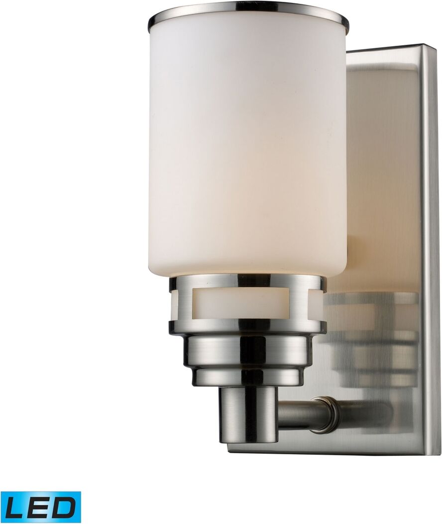 Macy's Bryant 1-Light Vanity in Satin Nickel - Led Offering Up To 800 Lumens (60 Watt Equivalent) with Full Scale Dimming Range - Silver