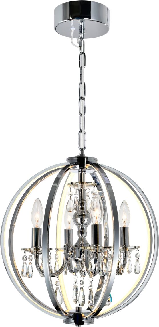 Cwi Lighting Bird Cage 4 Light Chandeliers - Chrome