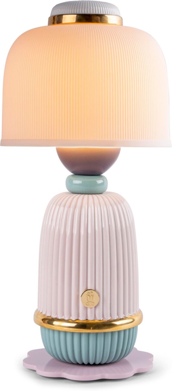 Lladro Kokeshi Lamp - Pink - Multi