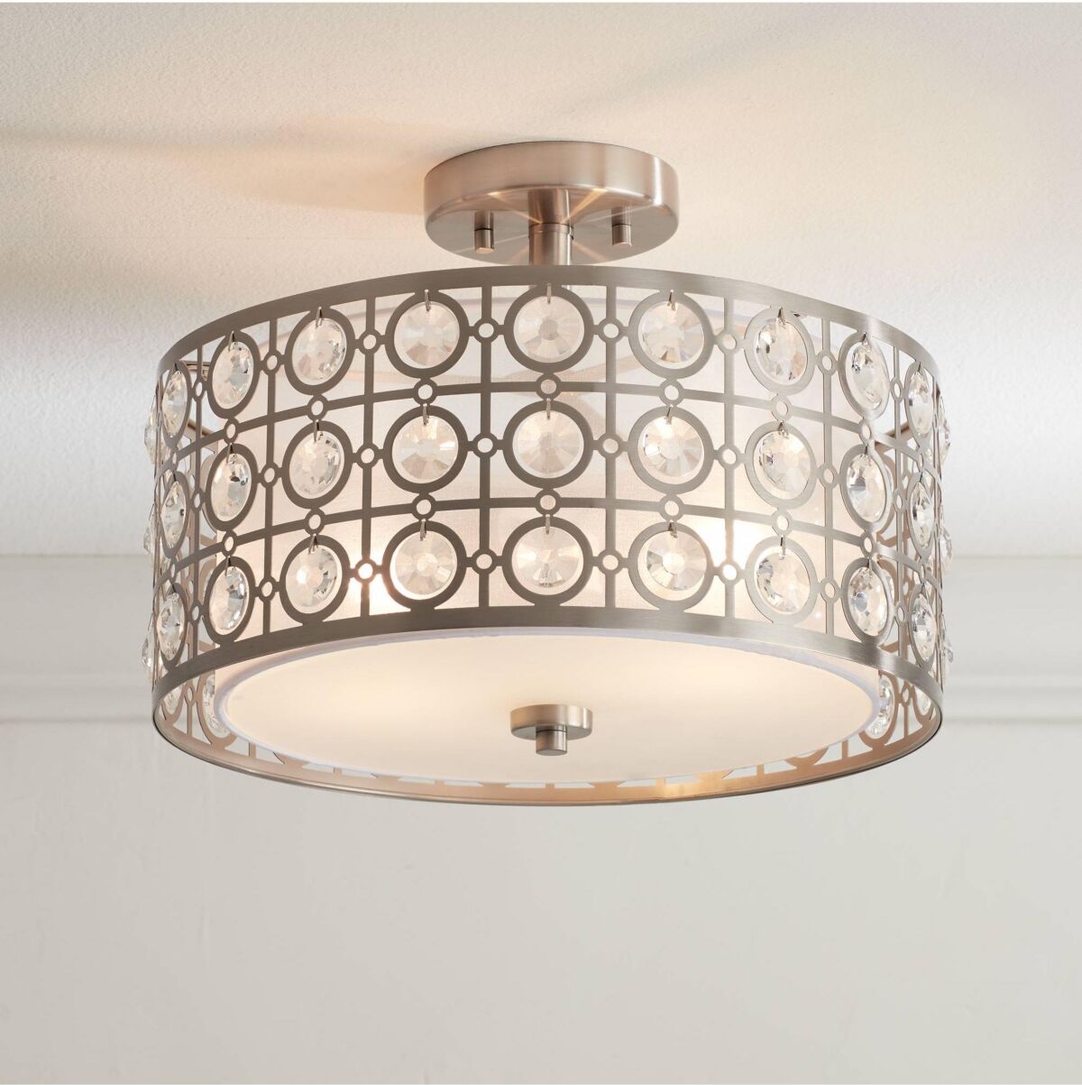 Possini Euro Design Saira Modern Close To Ceiling Light Semi Flush Mount Fixture 16