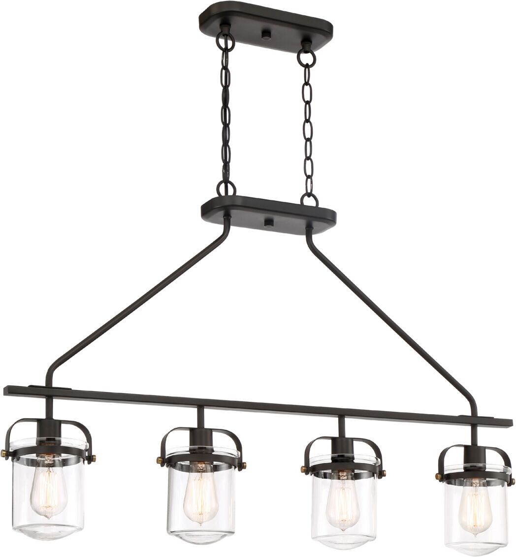 Designers Fountain Jaxon 4 Light Linear Chandelier - Bronze