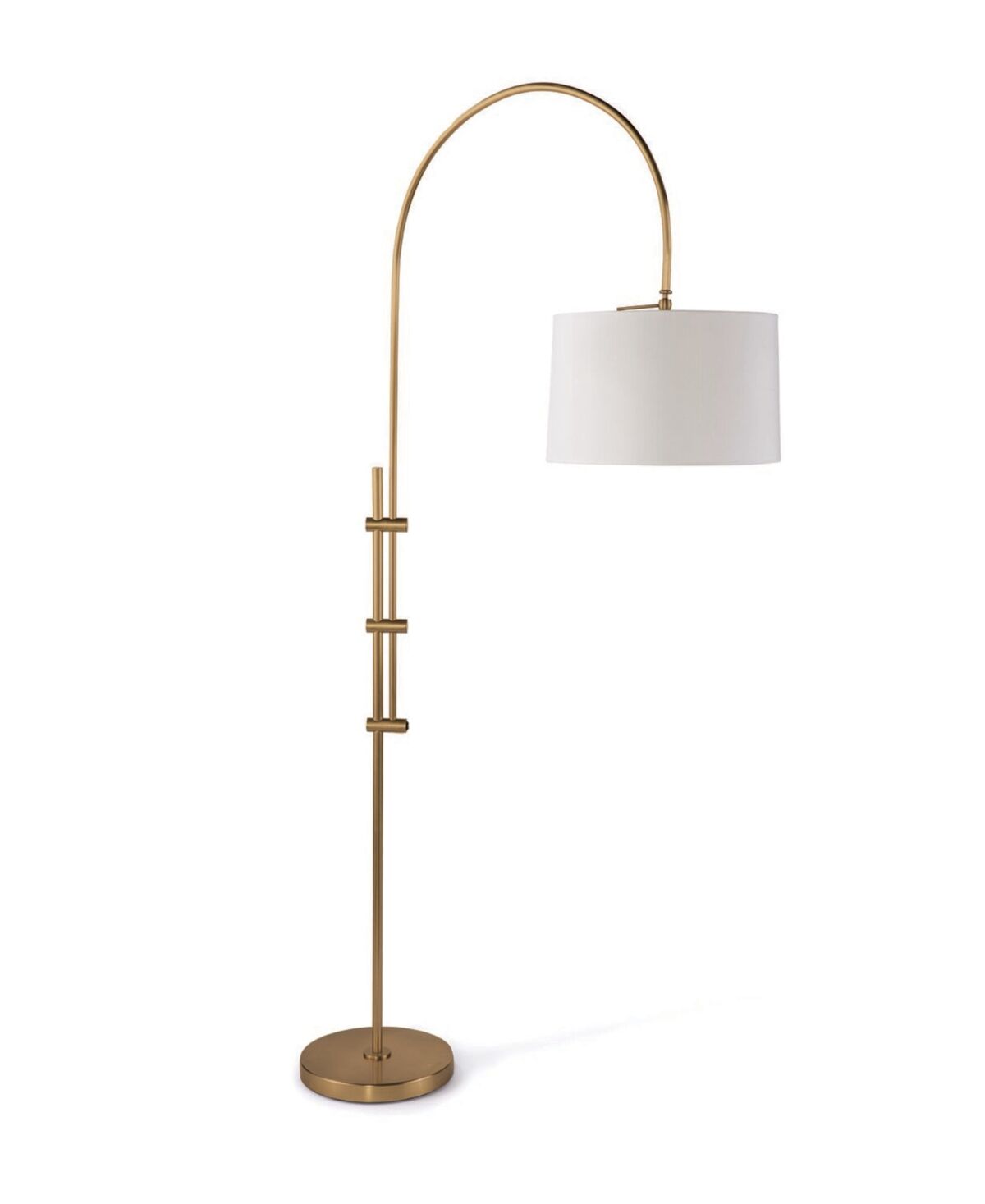 Regina Andrew Design Regina Andrew Arc Floor Lamp with Fabric Shade - Brass