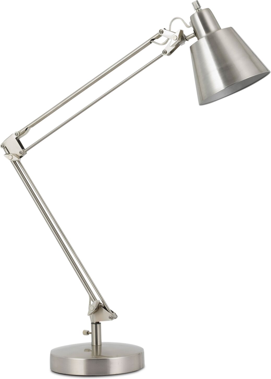 Cal Lighting Udbina Desk Lamp with Adjustable Arms - Brushed St