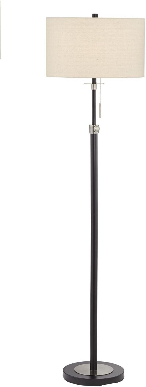 Pacific Coast Black and Antique Nickel Stick Floor Lamp - Black