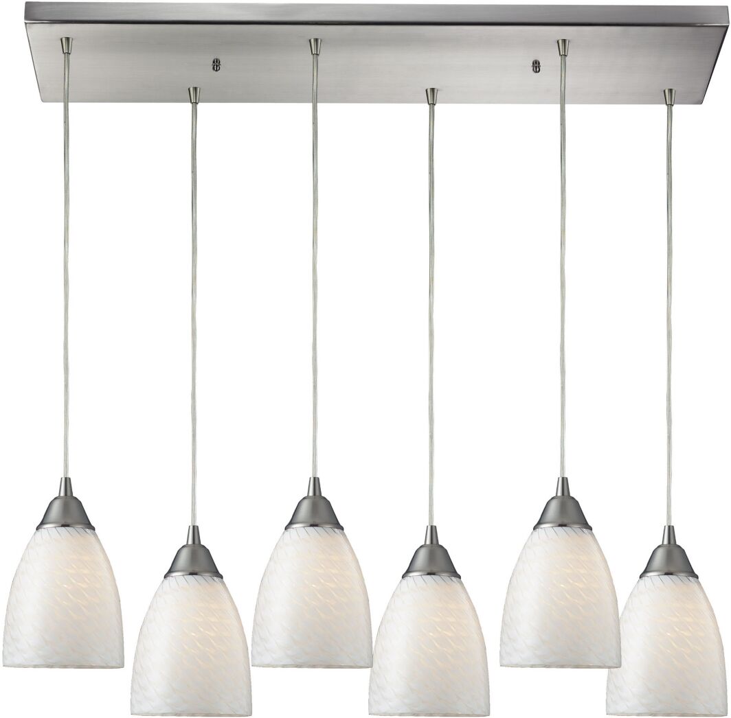 Macy's Arco Baleno 6- Light Pendant in Satin Nickel - Silver