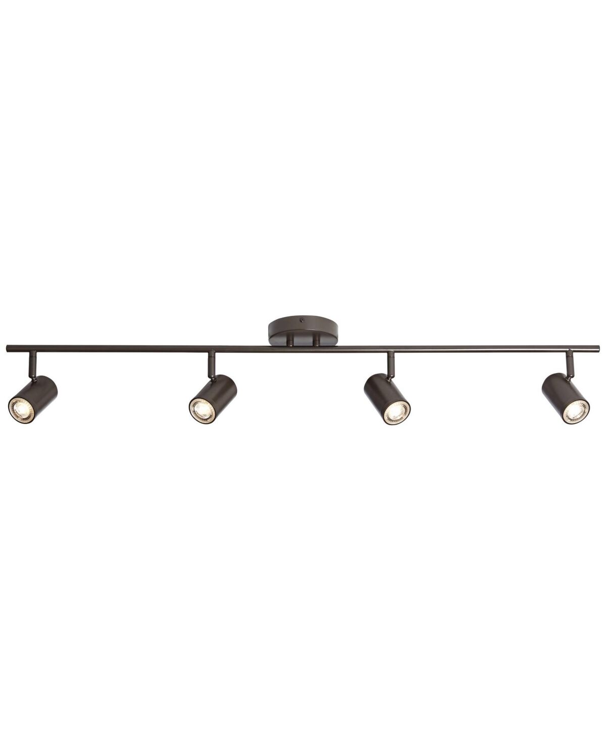 Pro Track Vester 4-Head 8.5 Watt Led Ceiling Track Light Fixture Kit GU10 Spot-Light Dimmable Directional Brown Bronze Finish Modern Transitional Kitc