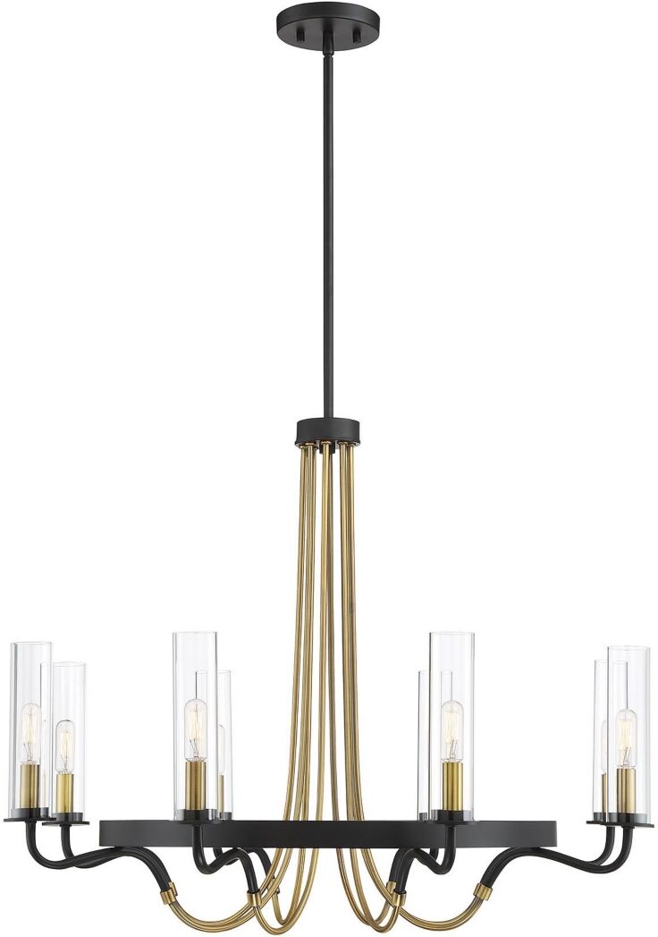 Savoy House Kearney 8-Light Chandelier in Vintage Black with Warm Brass - Vintage black/warm brass