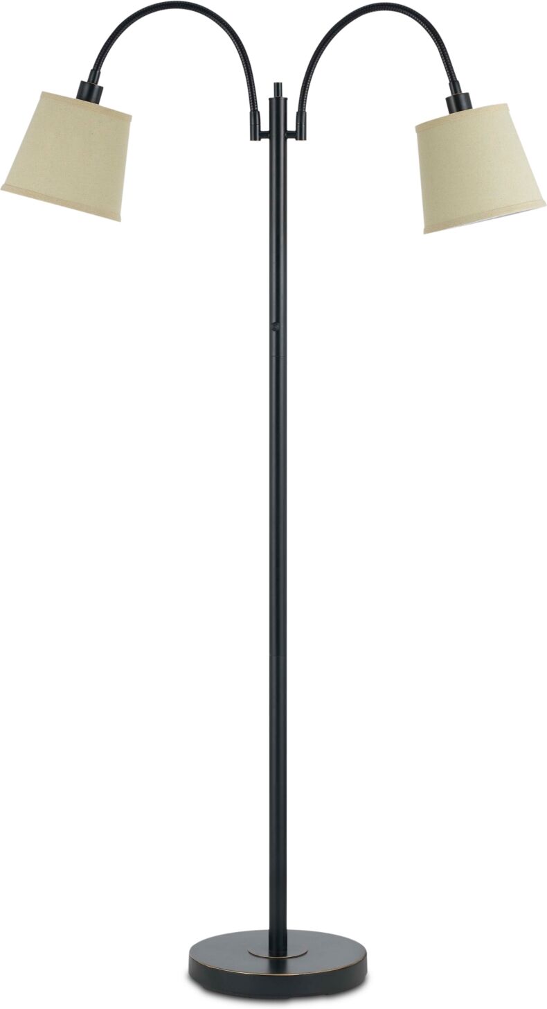 Cal Lighting Gail Gooseneck Metal Floor Lamp - Dark Bronze