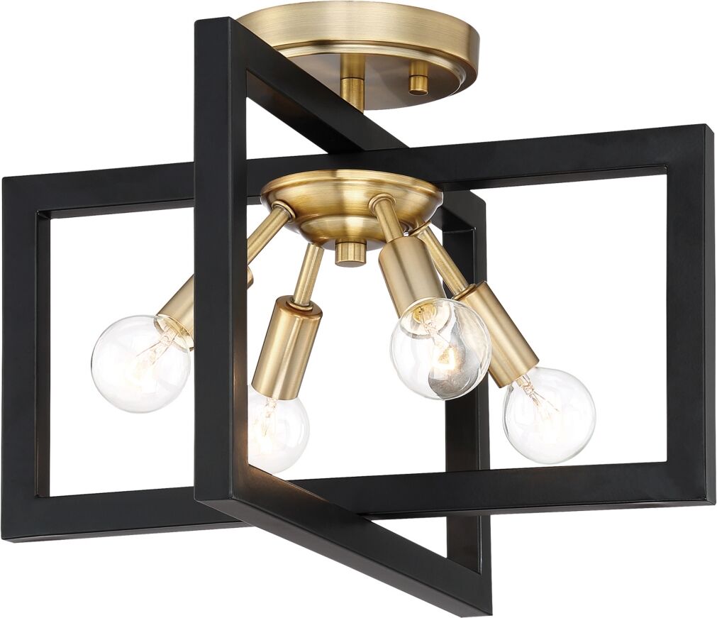 Designers Fountain Xander 4 Light Semi-Flush - Brass