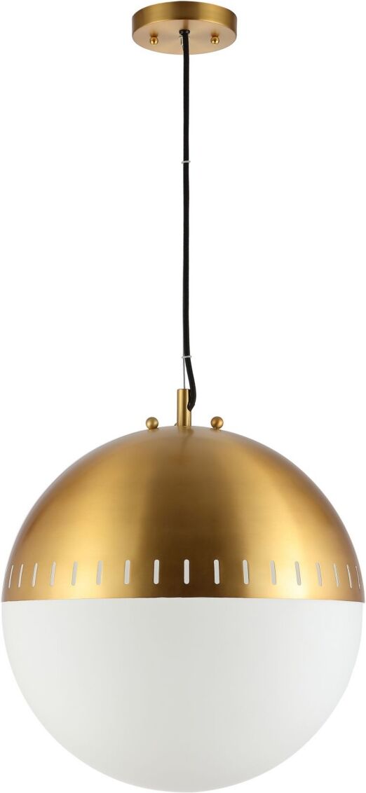 Jonathan Y Remy Adjustable Art Deco Mid-Century Globe Led Pendant - Gold-Tone